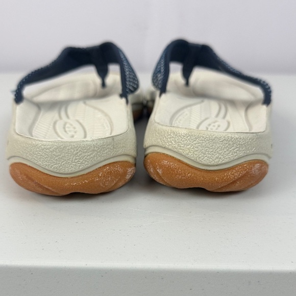 Keen Kona Dark Blue Light Beige Arch Support Metatomical Flip-Flops Size 9 - Picture 6 of 10